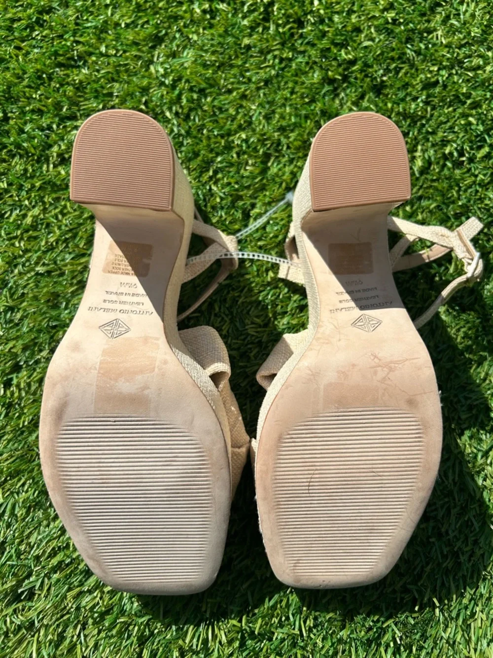 Antonio Melani Linen Knot Knotted Platform Ankle Strap Sandals Shoes Women’s 9.5 - Picture 8 of 13